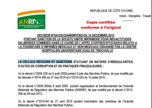 Fac Similé d&#039;une décision de sanction de l&#039;ANRMP