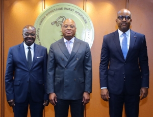 BCEAO/Audience : Jean-Claude Kassi Brou reçoit Faman Touré et Birahim Diouf