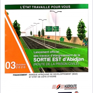 Côte d’Ivoire/ Infrastructure routière : lancement des travaux d’élargissement de la route de la prison civile d’Abidjan
