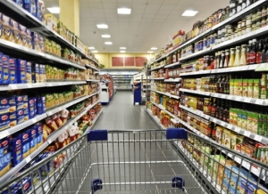 A l&#039;interieur d&#039;un hypermarché 
