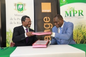 Côte d’Ivoire : signature de convention entre Orange Côte d’Ivoire et le Gouvernement pour la Promotion de la Riziculture