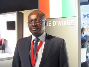 Le président de la chambre de commerce et d&#039;industrie de Côte d&#039;Ivoire, M. Faman Touré, le 16 mars 2017 à la 5ème édition du FIAD à Casablanca