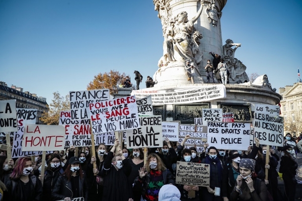 France/ Manifestation contre la loi &quot;sécurité globale&quot;
