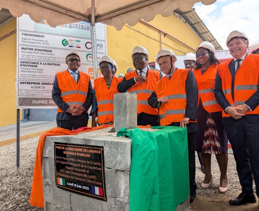 Côte d’Ivoire : pose de la première pierre de l’Agence régionale de la Nouvelle Pharmacie de la Santé Publique