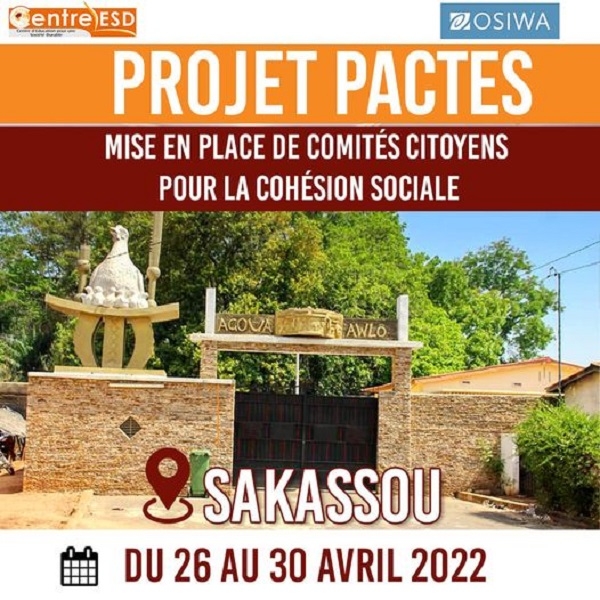 Le Centre ESD installe des comités citoyens pour la cohésion sociale à l’intérieur du pays.