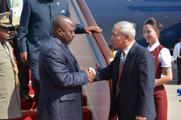 Arrivée du Président Joseph Kabila à Pékin
